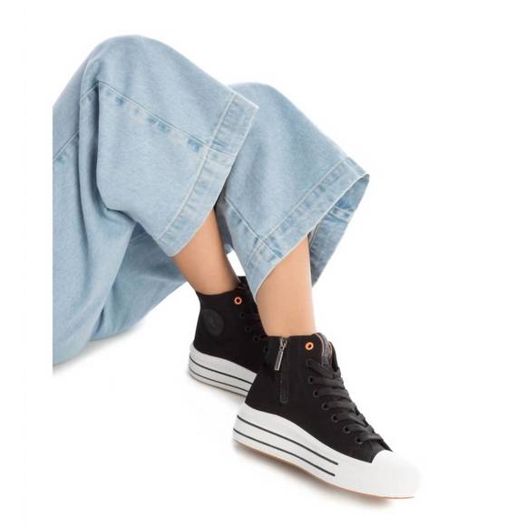 NEW XTI women's canvas ankle boots in black - Picture 5 of 5